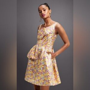 Zac Posen for Target Floral Midi Dress in Yellow and Pink